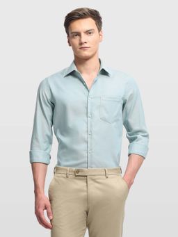 Arrow - Green Cotton Textured Shirt