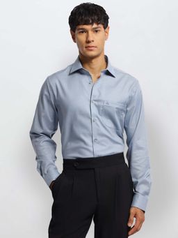 Arrow - Grey Cotton Textured Shirt