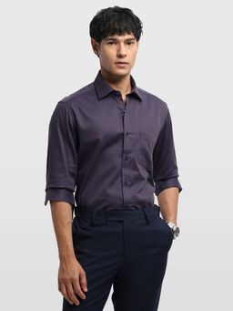 Arrow - Purple Cotton Printed Shirt