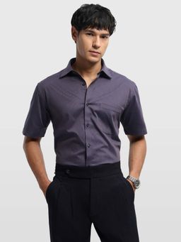 Arrow - Purple Cotton Printed Shirt