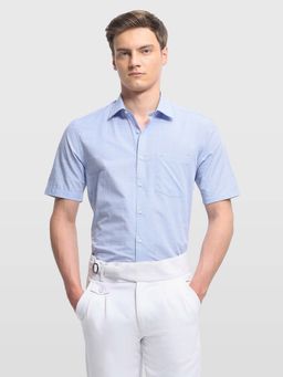 Arrow - Blue Polyester Checks Shirt