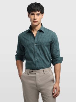 Arrow - Green Cotton Checks Shirt