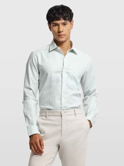 Arrow - Blue Cotton Stripes Shirt
