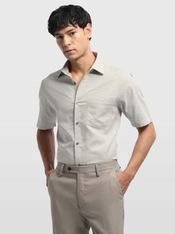 Arrow - Brown Cotton Textured Shirt