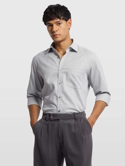 Arrow - Grey Cotton Textured Shirt