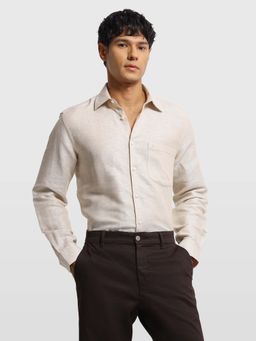 Arrow - Beige Linen Textured Shirt