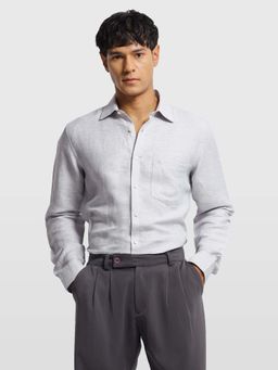 Arrow - Grey Linen Textured Shirt