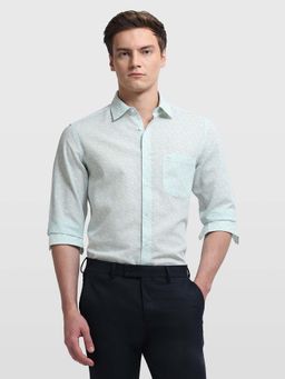 Arrow - Green Cotton Printed Shirt