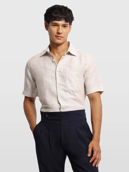 Arrow - Beige Linen Textured Shirt