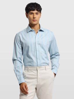 Arrow - Blue Cotton Stripes Shirt