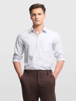 Arrow - Grey Viscose Textured Shirt
