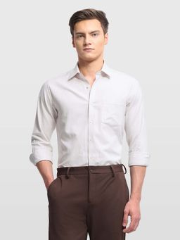 Arrow - Beige Viscose Textured Shirt