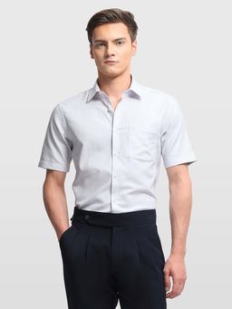 Arrow - Grey Viscose Textured Shirt