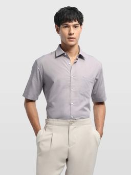 Arrow - Grey Viscose Checks Shirt