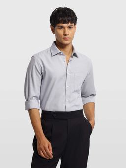 Arrow - Grey Cotton Textured Shirt