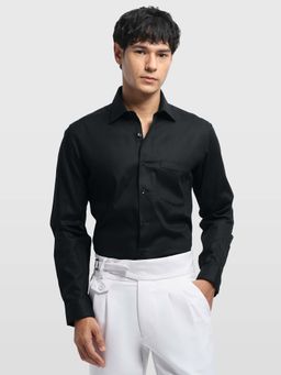 Arrow - Black Cotton Textured Shirt