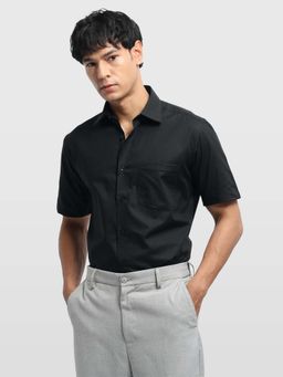 Arrow - Black Cotton Textured Shirt