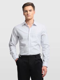Arrow - Grey Viscose Textured Shirt