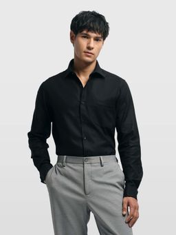 Arrow - Black Cotton Textured Shirt