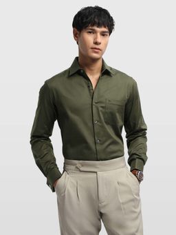 Arrow - Green Cotton Solid Shirt