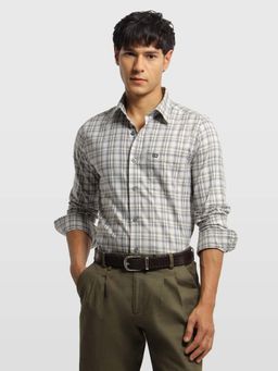 Arrow Sports - Beige Cotton Checks Shirt