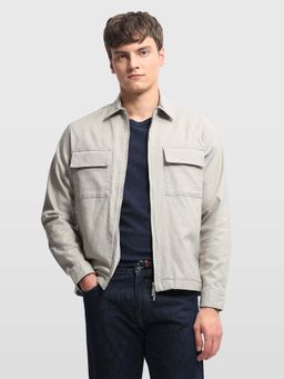 Arrow Sports - Grey Cotton Solid Shirt