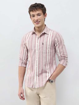 U.S. Polo Assn. Denim Co. - Brown Cotton Stripes Shirt