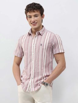 U.S. Polo Assn. Denim Co. - Brown Cotton Stripes Shirt