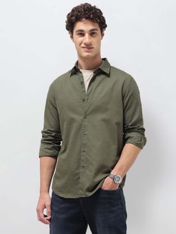 U.S. Polo Assn. Denim Co. - Green Cotton Textured Shirt