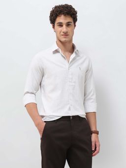 U.S. POLO ASSN. - White Cotton Checks Shirt