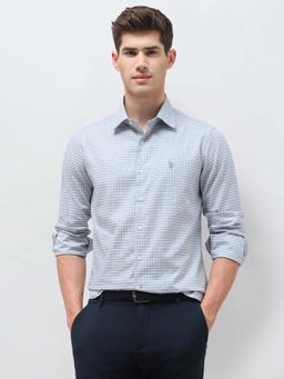 U.S. POLO ASSN. - Blue Cotton Checks Shirt