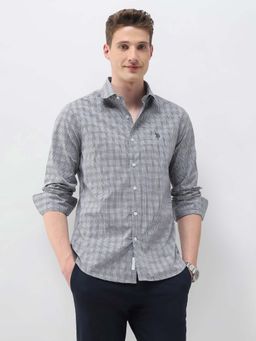 U.S. POLO ASSN. - Blue Cotton Checks Shirt