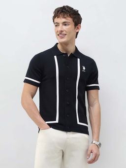 U.S. POLO ASSN. - Blue Cotton Solid Shirt