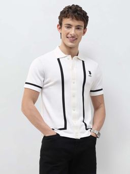 U.S. POLO ASSN. - White Cotton Solid Shirt