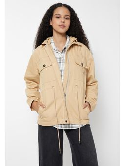 max - Women Solid Hooded Jacket