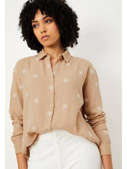 max - Women Floral Embroidered Shirt
