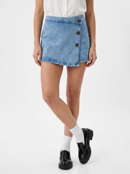 max - Women Washed Denim Skort
