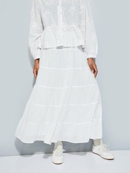 max - Women Solid Tiered Skirt