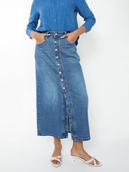 max - Women Solid Straight Skirt