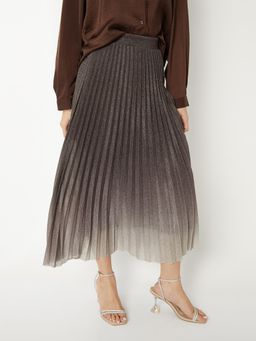 max - Women Shimmer Pleated Midi Skirt
