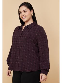 max - Women Swiss Dot Regular Fit Shirt