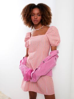 LC WAIKIKI - X-side Woven Dress Pink