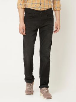 CRIMSOUNE CLUB - Men Charcoal Grey Jeans in Straight Fit