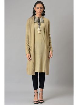 W - Beige Basic Cardigan