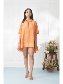 SMRITI GUPTA - Chanderi Mirror Work Dress