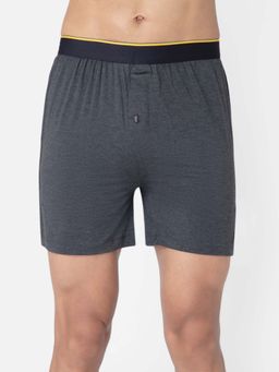 Bummer - Grey Mens Solid Micro Modal Boxers Underwear Ultra Soft & Breathable