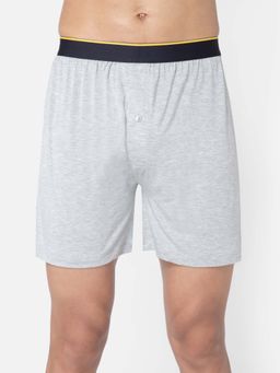 Bummer - Grey Mens Solid Micro Modal Boxers Underwear Ultra Soft & Breathable