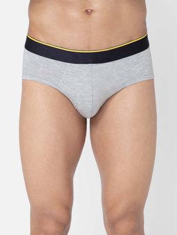 Bummer - Grey Mens Solid Micro Modal Briefs Underwear Ultra Soft & Breathable