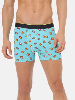 Bummer - Blue Mens Printed Micro Modal Trunks Underwear Ultra Soft & Breathable