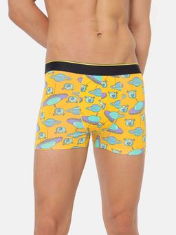 Bummer - Mustard Mens Printed Micro Modal Trunks Underwear Ultra Soft & Breathable